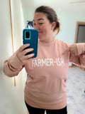 Farmer-ish Crewneck Sweatshirt in Rose