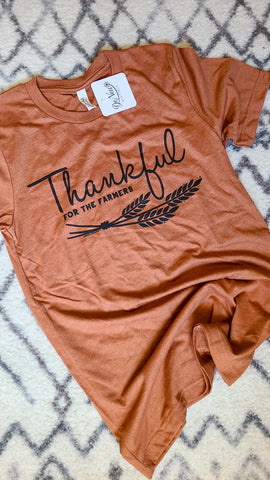 Thankful for Farmers Graphic Tee in Heather Autumn