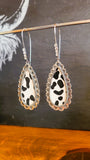 Making Memories Teardrop Earrings - White Leopard