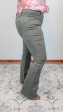 Alice Zenana Bootcut Jeans in Light Olive